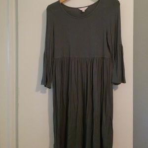 Sage green maternity dress